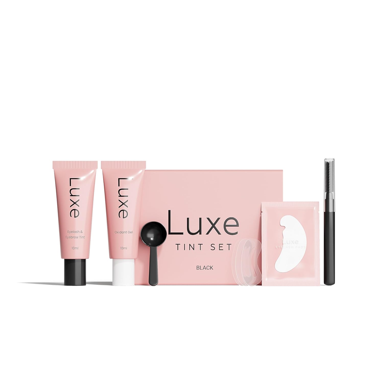 61wyMBFNYL._SL1500_.jpg Luxe Cosmetics- Black Color Set for Lashes and Brows - Long Lasting Temporary Color (Up to 4 Weeks) - Vegan & Cruelty-Free - for Salon & Home Use - Image 1