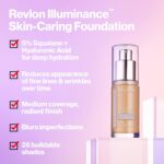 Revlon Illuminance Skin-Caring Liquid Foundation, Hyaluronic Acid, Hydrating and Nourishing Formula with Medium Coverage, 213 Light Natural, 1 fl oz - Image 2