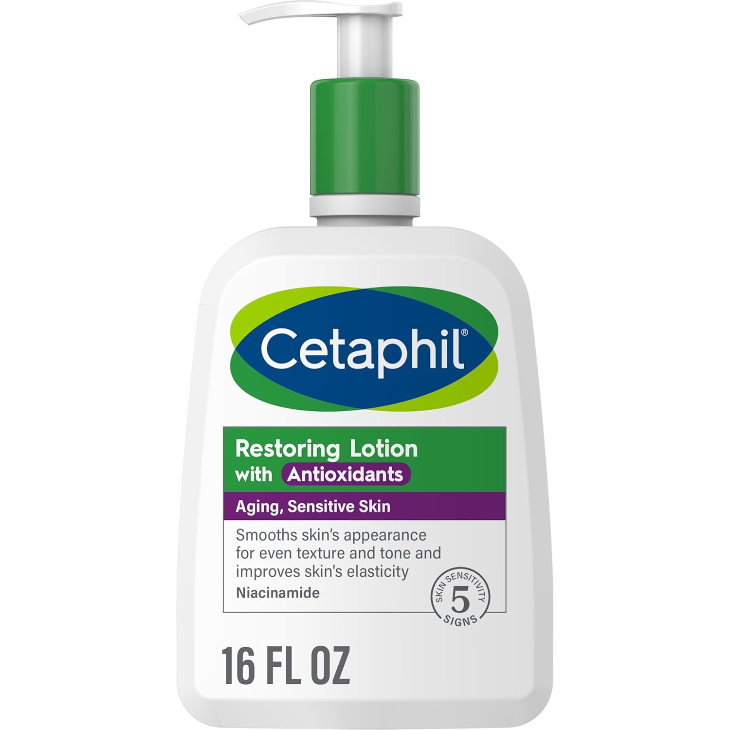 71G2alxHftL._SL1500_.jpg Cetaphil Restoring Body Lotion with Antioxidants for Aging Skin, Great for Neck and Chest Areas, Fragrance and Paraben Free, Suitable for Sensitive Skin 16 oz. Bottle - Image 1