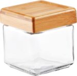 Anchor Hocking 1-Quart Stackable Jars with Bamboo Lids, Set of 4, Clear Glass - - Image 3