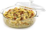 Libbey 55952 3.2-Quart Covered Casserole, 2-Pack