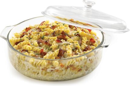 Libbey 55952 3.2-Quart Covered Casserole, 2-Pack