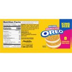OREO Double Stuf Golden Sandwich Cookies, King Size, 12 Snack Packs (8 Cookies Per Pack) - Image 3