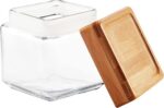 Anchor Hocking 1-Quart Stackable Jars with Bamboo Lids, Set of 4, Clear Glass - - Image 4