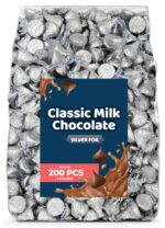 Milk Chocolate, Classic Silver Wraps, 2 Pound Bag (Approx. 200 Pieces) - Perfect for Gifts, Parties, and Special Occasions