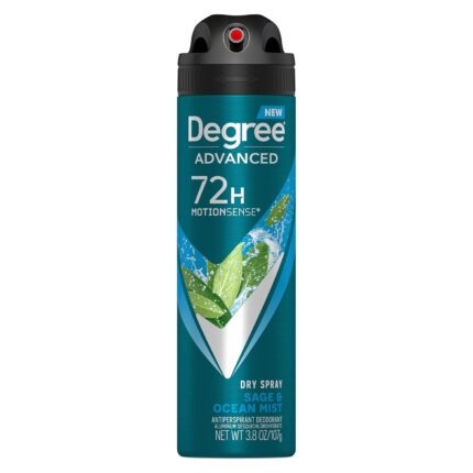 Degree, Men Advanced Antiperspirant Deodorant Dry Spray Sage & Ocean Mist, 3.8 Ounce
