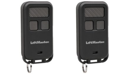 LiftMaster 890MAX Mini Key Chain Garage Door Opener Remote 2pk, Black with Grey Buttons