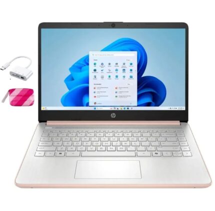 HP 2025 Student Laptop, Intel Processor N150(up to 3.6 GHz), 14 Inch LED Screen,4G RAM, 128GB Storange,1 Year Office 365, Windows 11 Home,w/YYY Accessories,Rose Gold