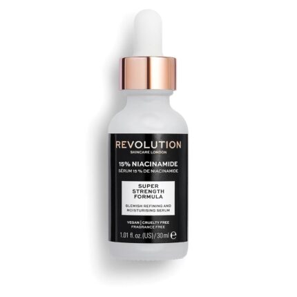 Revolution Skincare 15% Niacinamide Blemish & Pore Refining Serum, Targets Blemishes and Large Pores, Vegan & Cruelty Free, 1.01fl.oz/30ml
