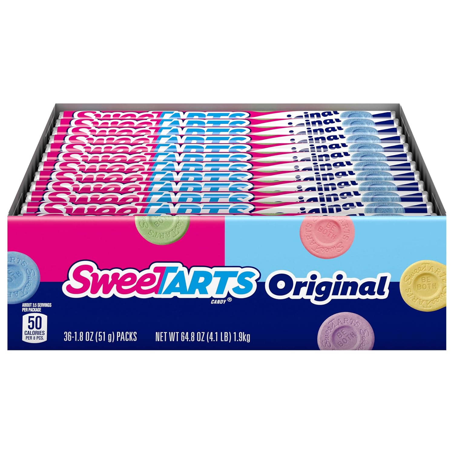 51CninI96L._SL1500_.jpg SweeTARTS Original, Candy, Roll, 1.8 oz, 36 count - Image 1