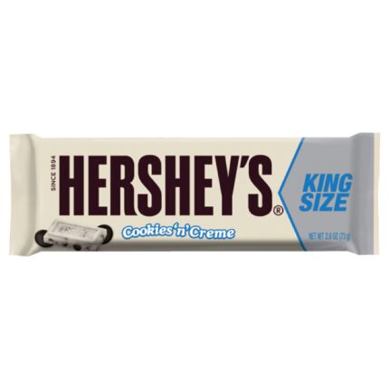 HERSHEY'S Cookies 'n' Creme Candy Bar, King Size (Pack of 18)