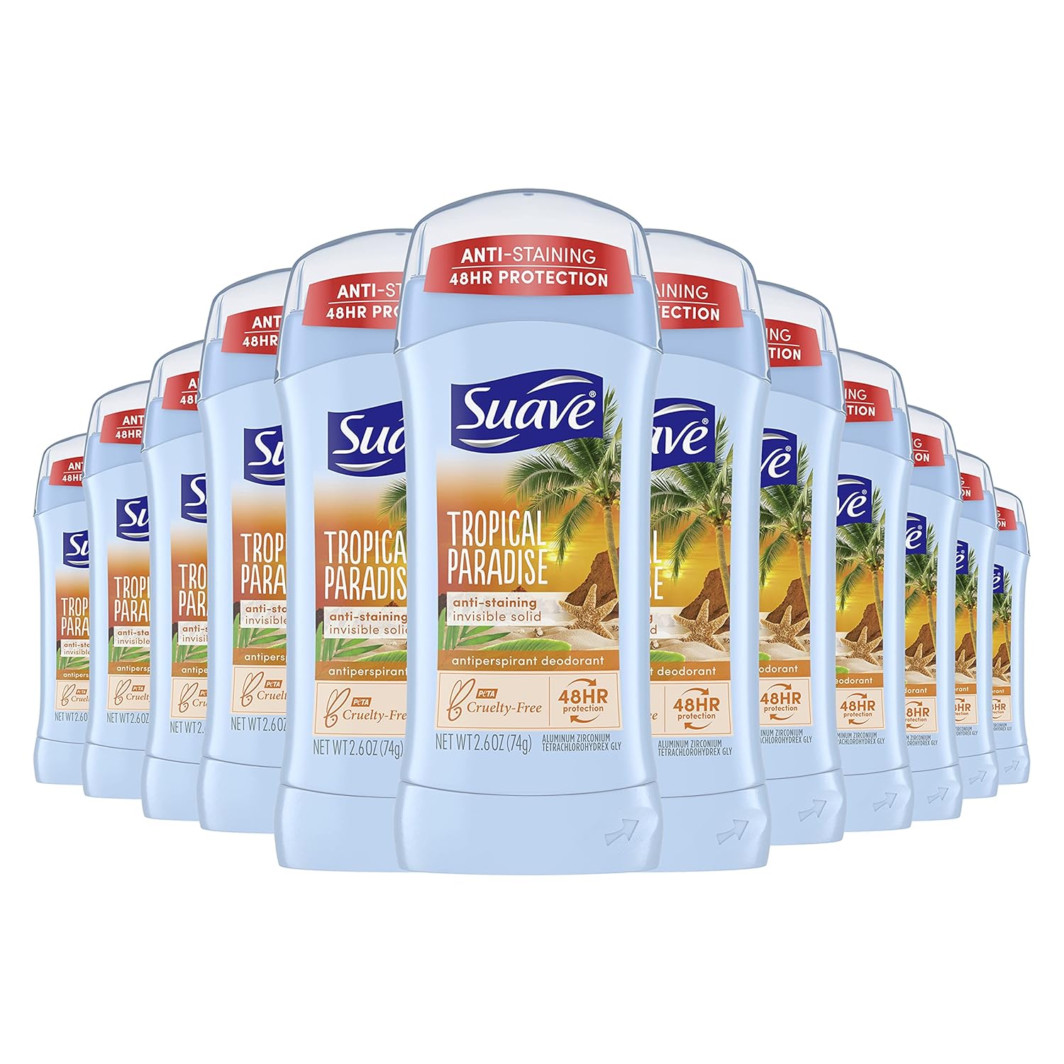 51YjJTNrkQS._SL1500_.jpg Suave Tropical Paradise Invisible Solid Anti-Perspirant Deodorant 2.6 oz (Pack of 12) - Image 1