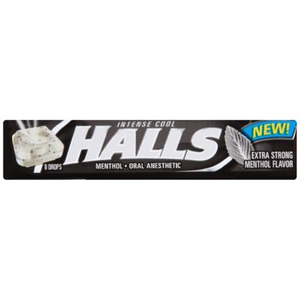 HALLS Relief Max Strength Extra Strong Menthol Throat Drops, 20 Packs of 9 Drops (180 Total)
